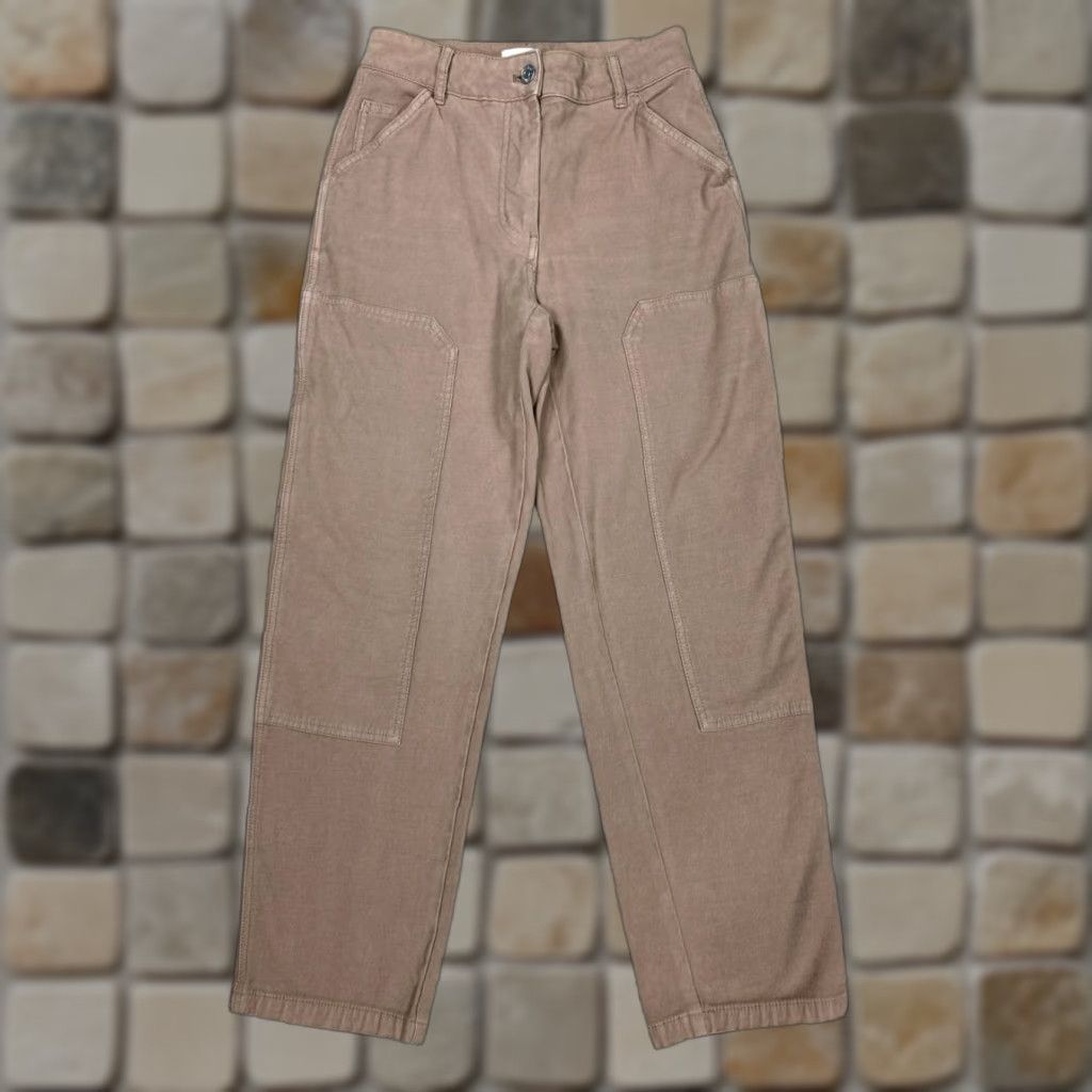 Vintage Wilfred Free Pants Ladies 0 Light Brown Carpenter Utility Trousers Size 25" / US 0 / IT 36 - 1 Thumbnail
