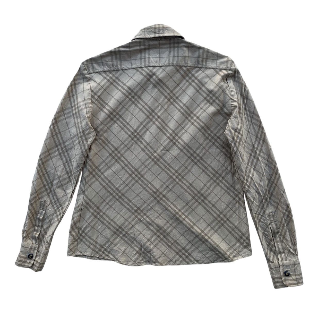 Burberry ‼️LAST DROP‼️Burberry Nova Check Chest Logo Button-Up Shirt Size XS / US 0-2 / IT 36-38 - 9 Thumbnail