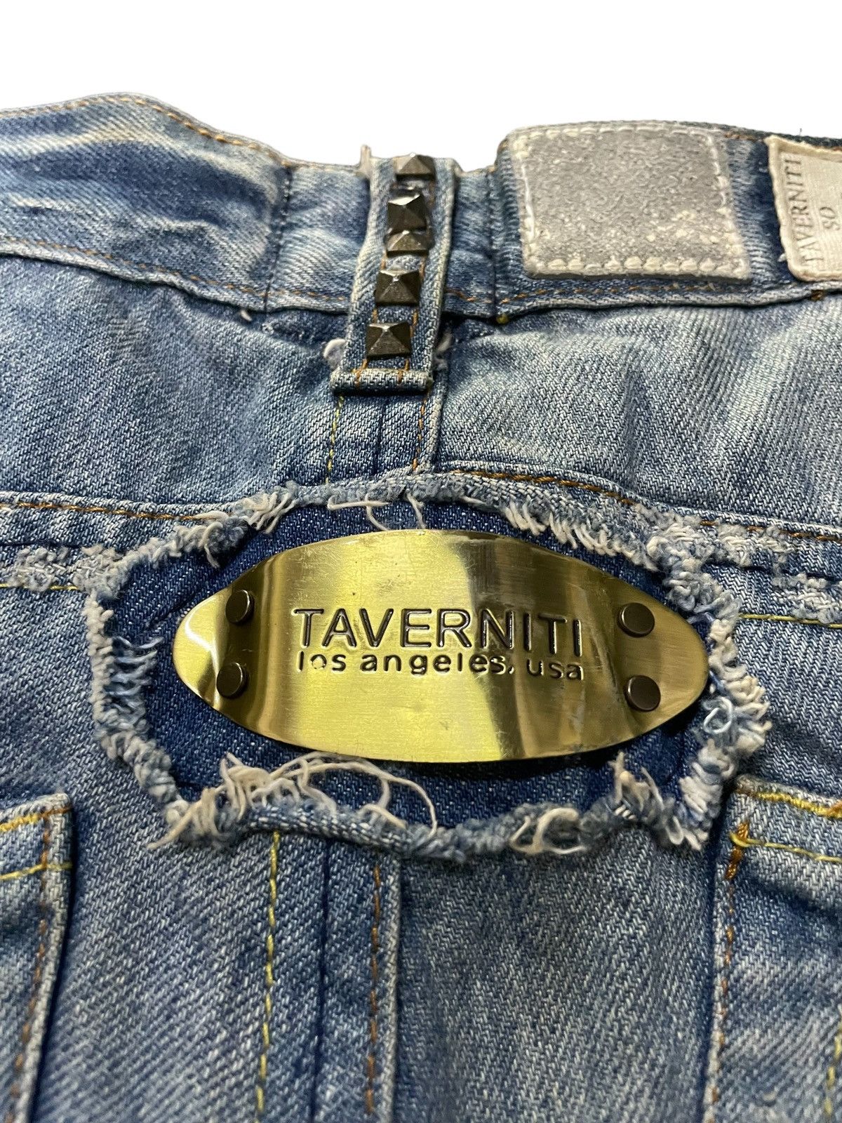 Hysteric Glamour × Taverniti Taverniti Baggy Loose Studded Jeans Size US 32 / EU 48 - 18 Thumbnail