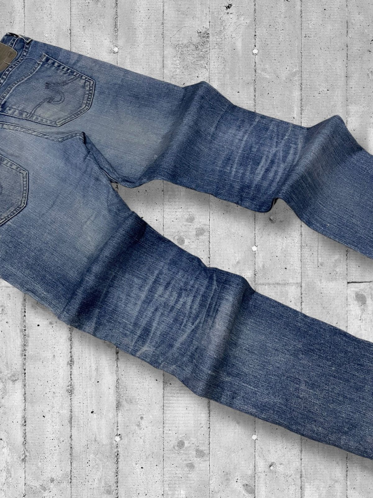 Designer × Other Vintge Designer Adriano Goldschimied Distressed Splash Denim Size US 31 - 14 Thumbnail