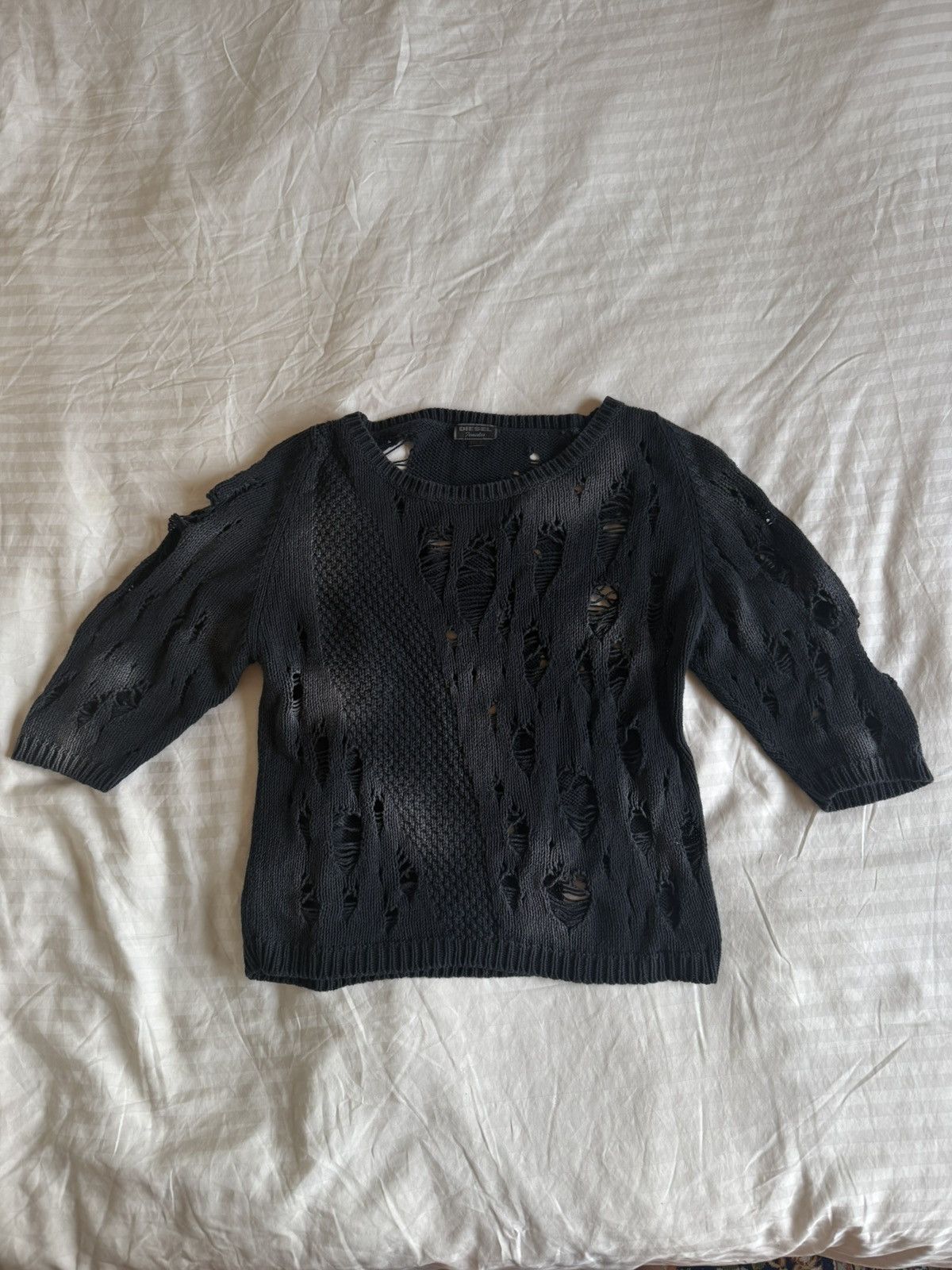 Diesel Diesel Distressed knit top Size US S / EU 44-46 / 1 - 1 Thumbnail