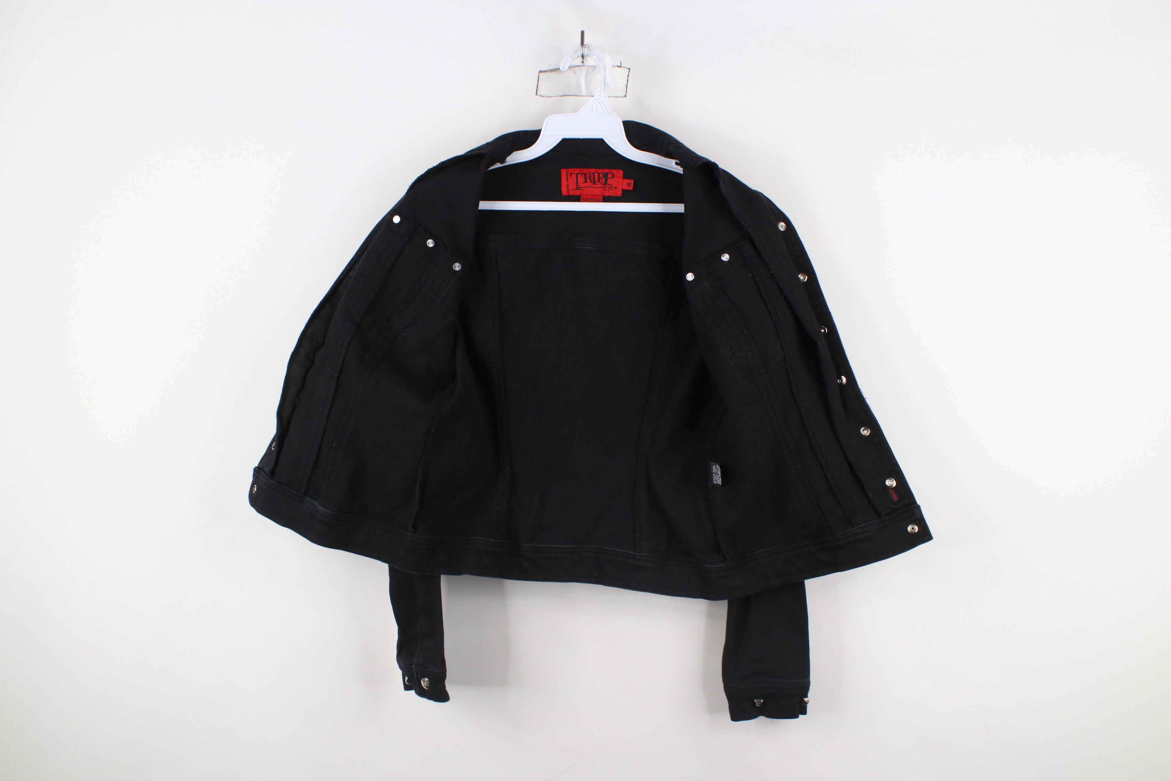 Vintage Vintage 90s Y2K Tripp NYC Gothic Rave Studded Denim Jacket Size M / US 6-8 / IT 42-44 - 11 Thumbnail