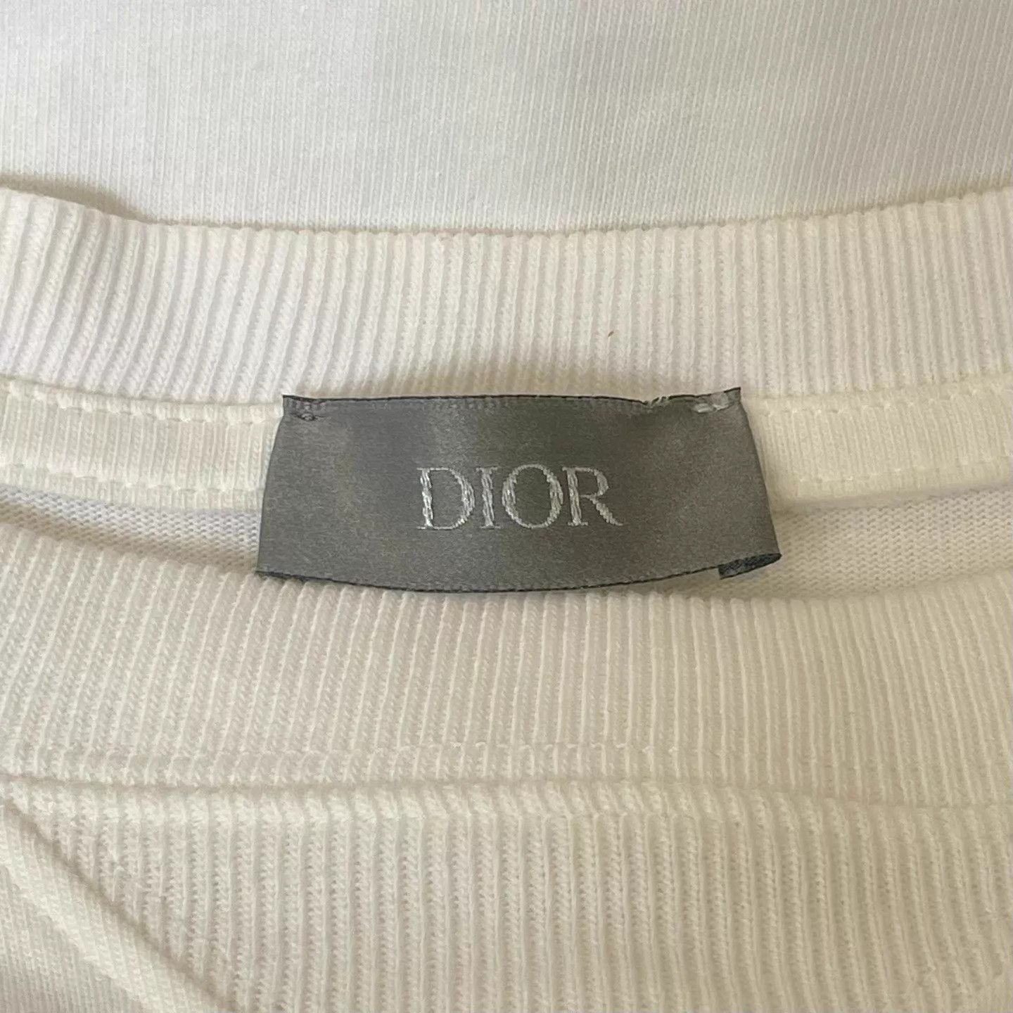 Dior White Short Sleeve Graphic T-Shirt Size US S / EU 44-46 / 1 - 5 Thumbnail