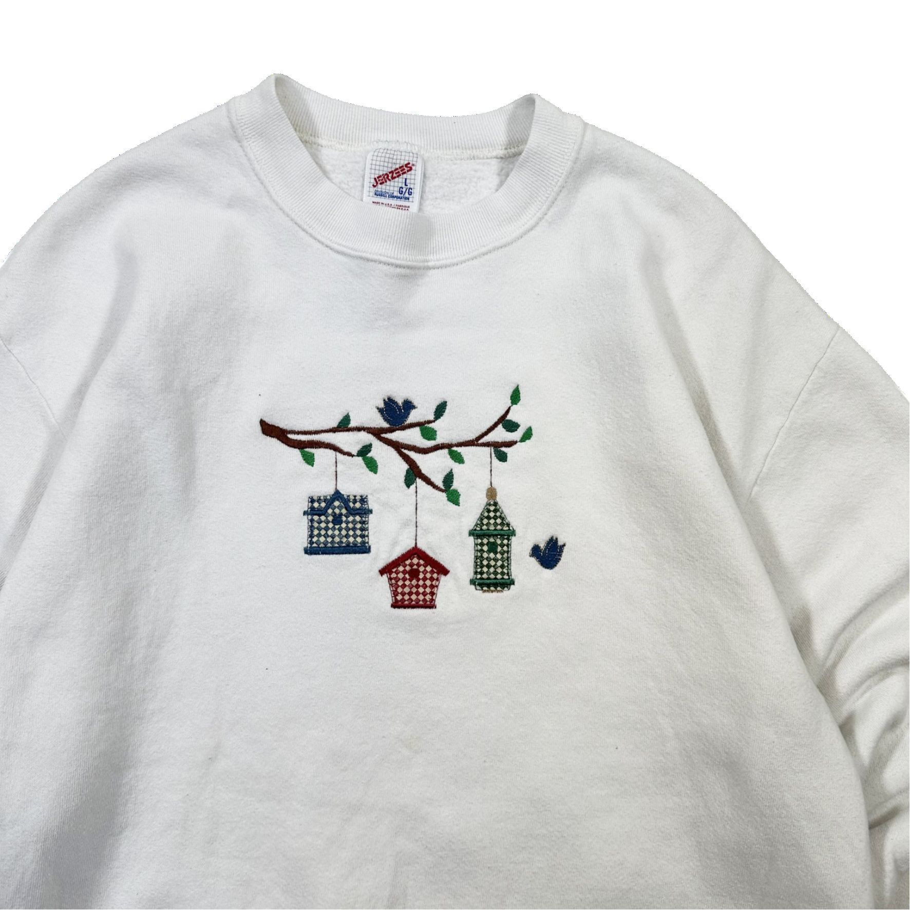 Vintage Vintage 90s Made in USA Patch Birdhouses Sweater Size US L / EU 52-54 / 3 - 2 Thumbnail