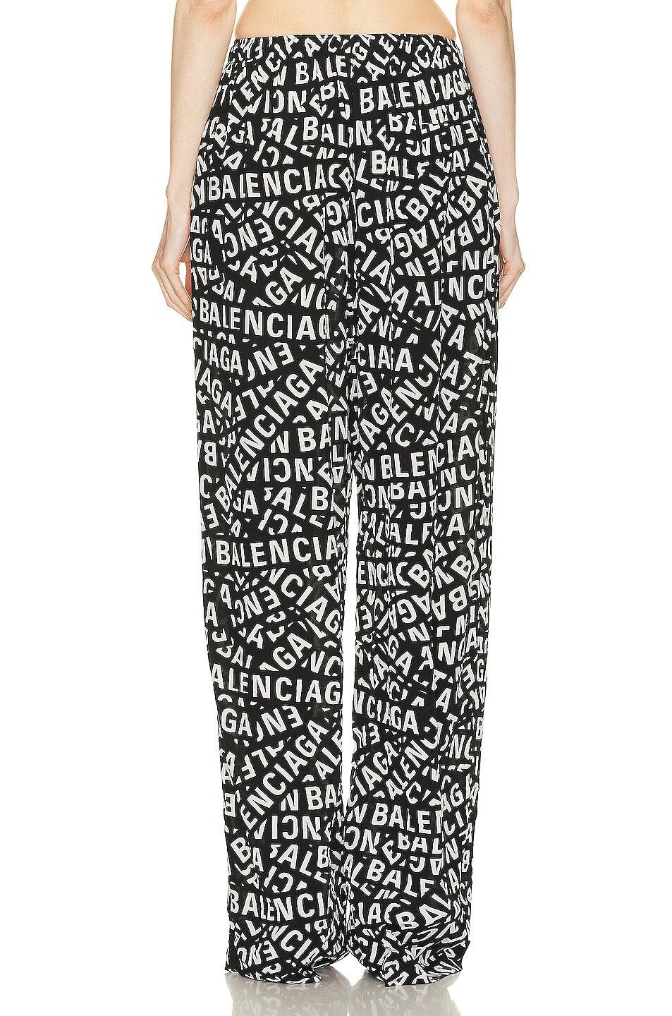 Balenciaga o1mt1gz0924 Logo Strips Pyjama Pants in Black/White Size 25" / US 0 / IT 36 - 3 Thumbnail