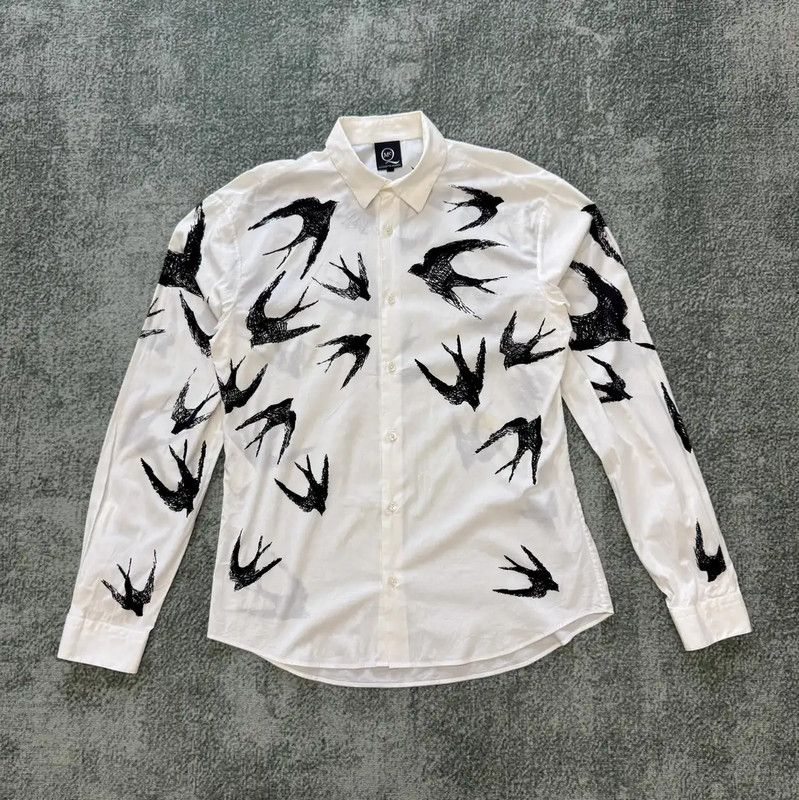 Alexander McQueen Alexander McQueen Men's Long Sleeve Print Shirt 0089 Size US M / EU 48-50 / 2 - 1 Thumbnail