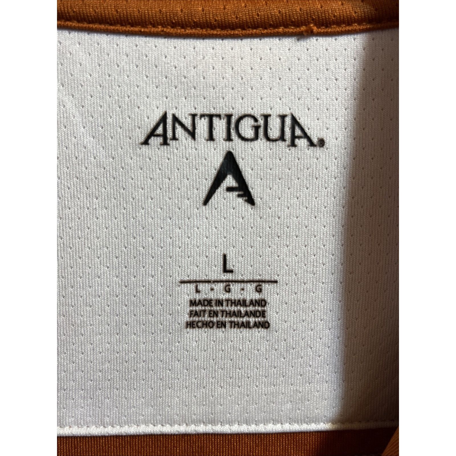 Antigua Antigua Men’s L Orange Polyester Golf Outdoor SS 1/4 Button Size US L / EU 52-54 / 3 - 3 Thumbnail