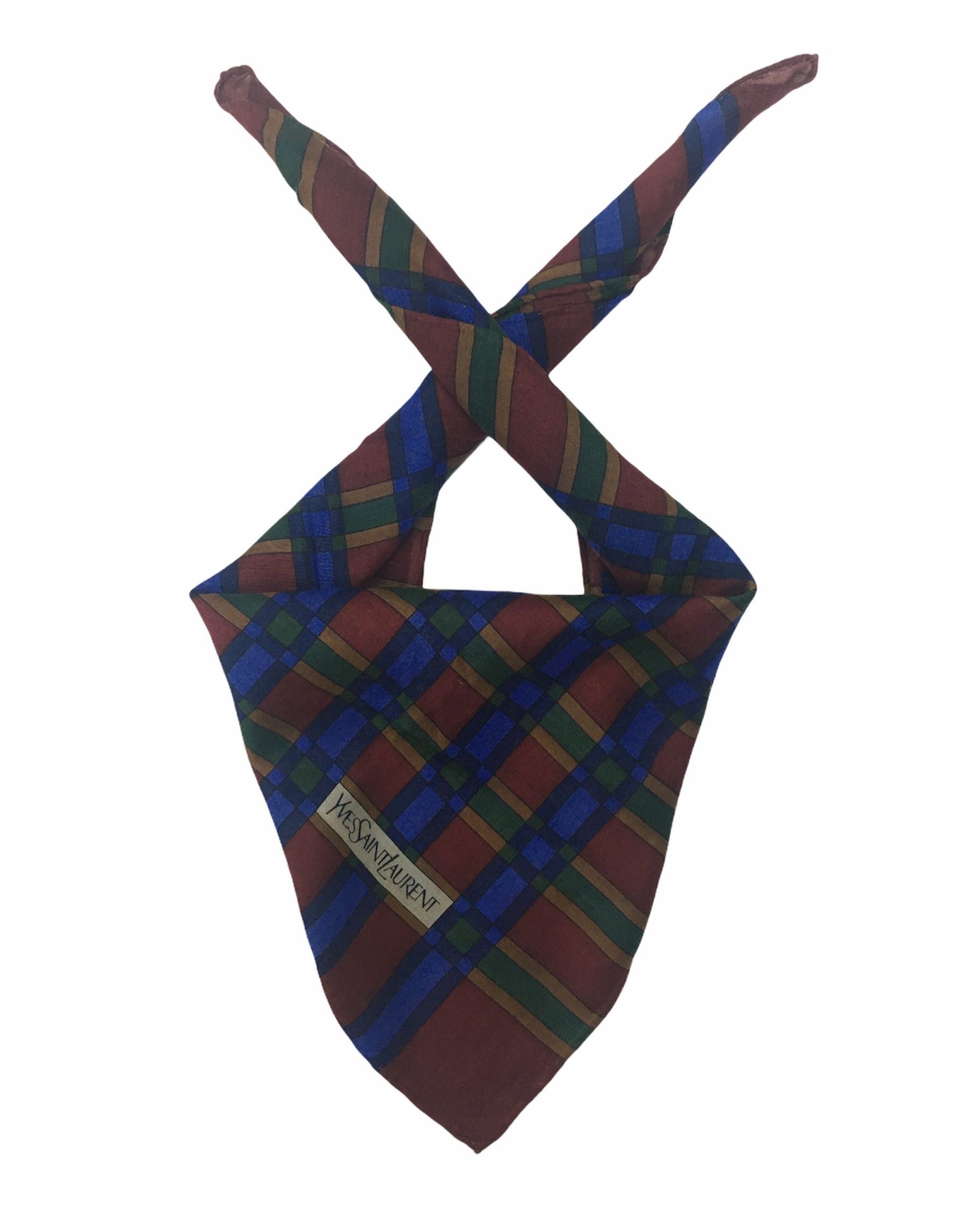 Vintage Yves Saint Laurent Handkerchief/Bandana/Neckerchief HKC0027 Size ONE SIZE - 2 Thumbnail