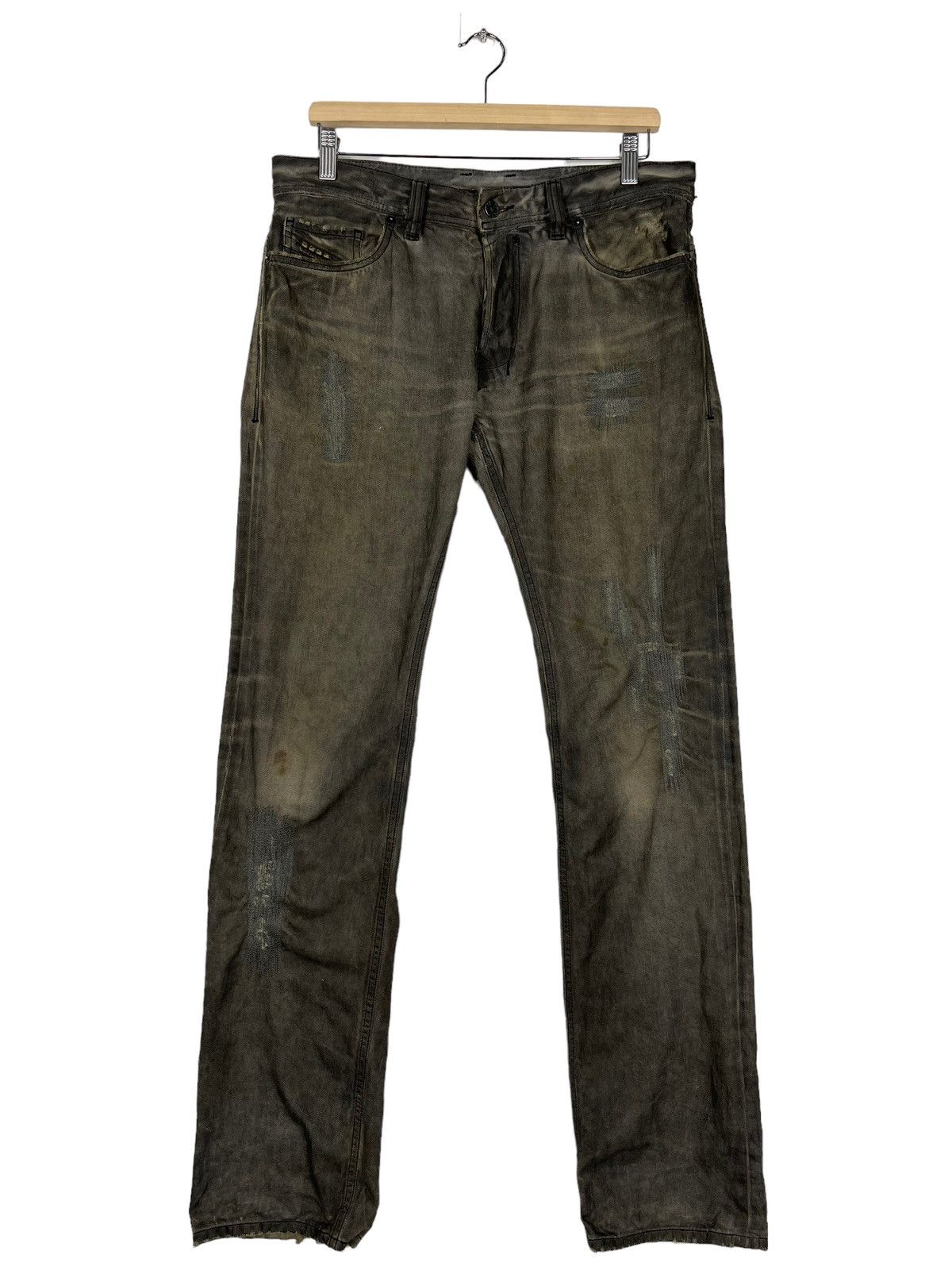 Diesel 🔥 FLARE DIESEL DISTRESSED DYED JEANS Size US 34 / EU 50 - 1 Thumbnail