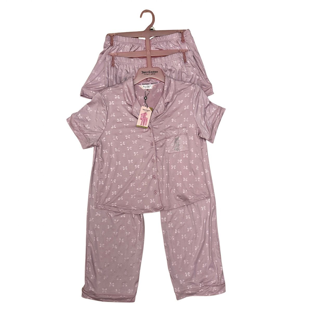 Juicy Couture Juicy Couture 3-Piece Pajama Set Purple Pink Sleepwear Size M / US 6-8 / IT 42-44 - 1 Thumbnail