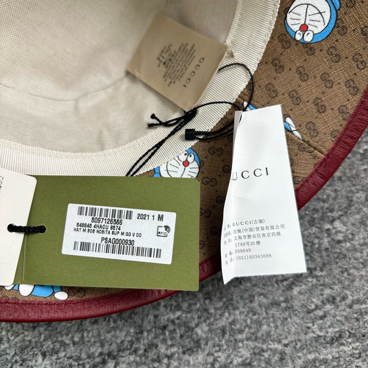 Gucci Gucci Co-branded Doraemon Old Flower Fisherman Hat 2501-Nex Size ONE SIZE - 7 Thumbnail