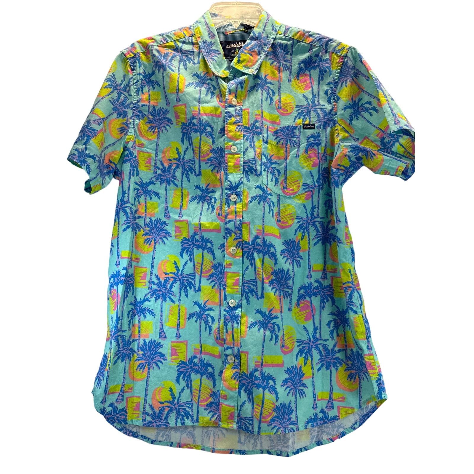 Chubbies Chubbies Friday Shirt Aqua Short sleeve Button-up men sz M Size US M / EU 48-50 / 2 - 1 Thumbnail