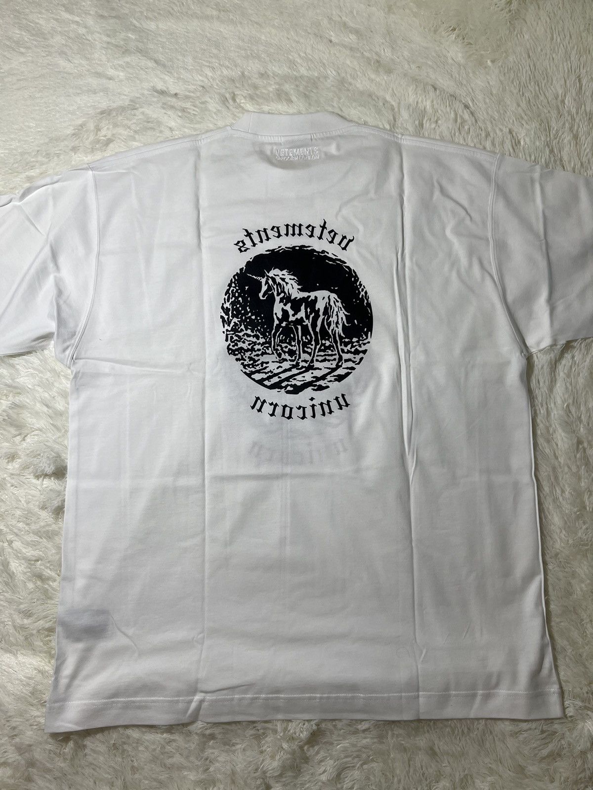 Vetements Vetements Double Unicorn White T Shirt Size US XS / EU 42 / 0 - 8 Thumbnail