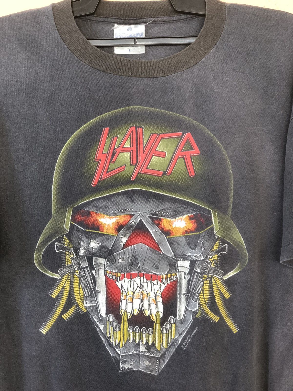 Band Tees × Slayer × Vintage Thrashed 🔥 SLAYER Vintage 90s Tee Size US L / EU 52-54 / 3 - 3 Thumbnail