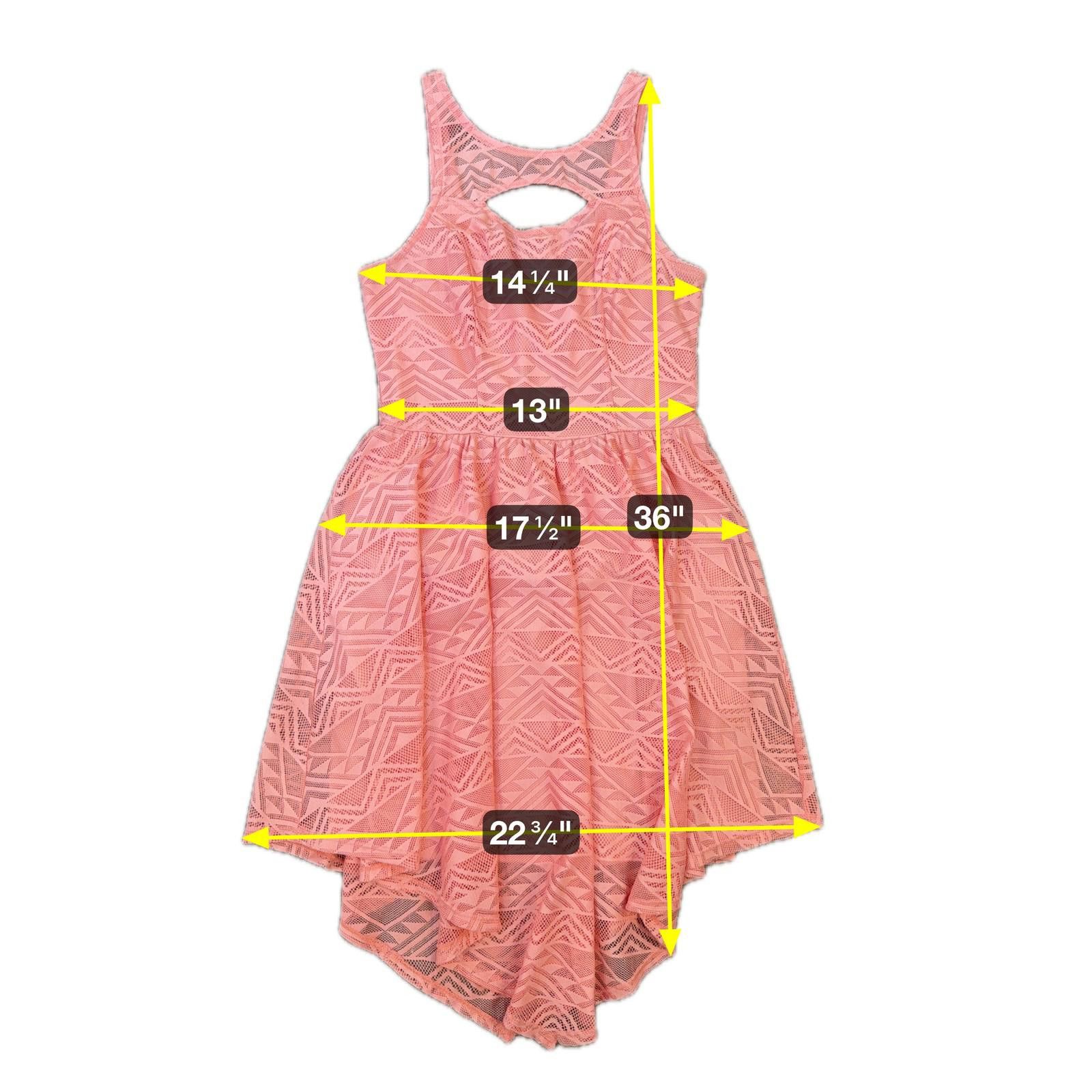 Designer Material Girl Dress Womens M Pink Geometric Lace Sleeveless Size ONE SIZE - 10 Thumbnail