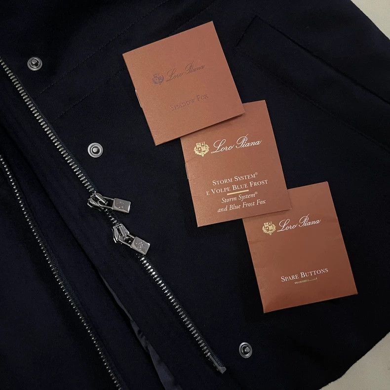 Loro Piana LORO PIANA A dark blue cashmere short coat for ladies Size XS / US 0-2 / IT 36-38 - 5 Thumbnail