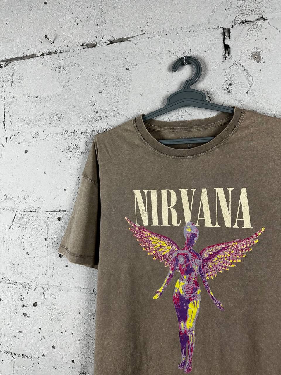 Band Tees × Nirvana × Vintage NIRVANA IN UTERO Band T Shirt Faded BOOTLEG Size US M / EU 48-50 / 2 - 3 Thumbnail