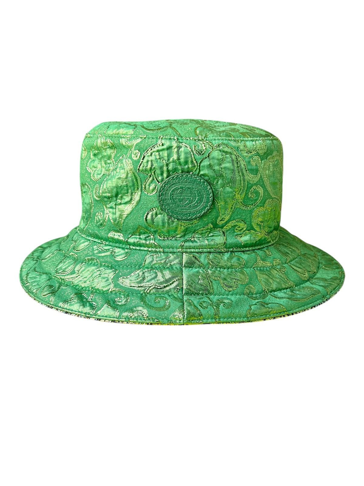 Gucci Gucci Pile Jacquard Bucket Hat Reseda/Dark Green monogram Size ONE SIZE - 1 Thumbnail