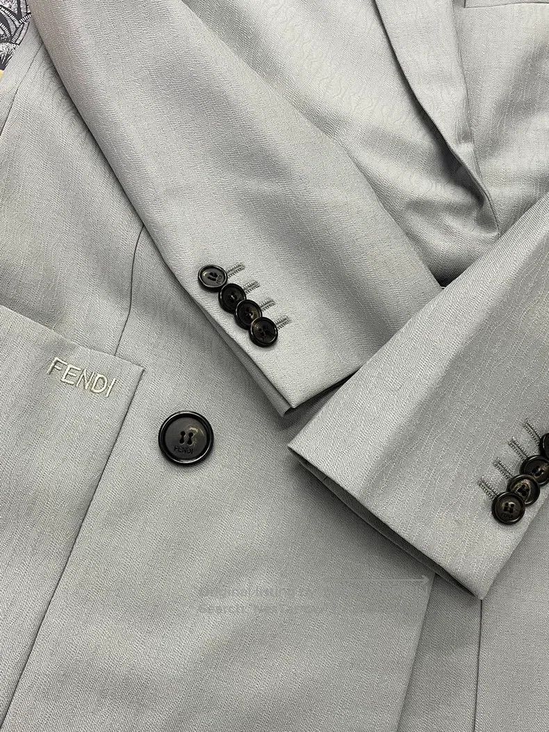 Fendi Fendi Light Blue Letter Embroidered Suit Size XS / US 0-2 / IT 36-38 - 2 Thumbnail