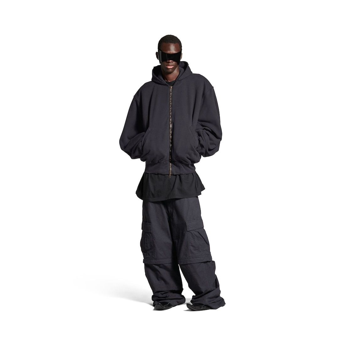 Balenciaga o1la1rc1a0925 Agaicnelab Hooded Bomber Jacket in Black Size US S / EU 44-46 / 1 - 2 Thumbnail