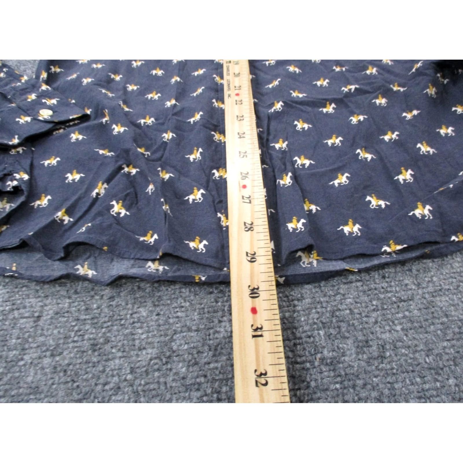 Allsaints AllSaints Shirt Mens S Blue Pony All Over Classic Country Shuttle Notes Preppy Size US S / EU 44-46 / 1 - 4 Thumbnail