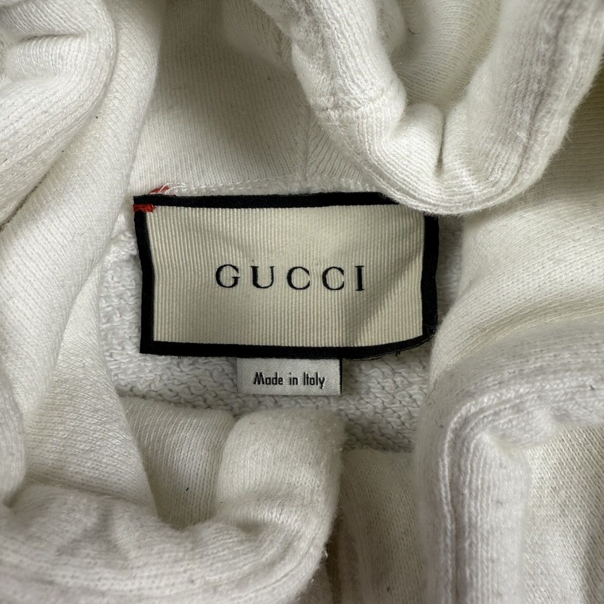 Gucci Gucci Big Logo White Hoodie Size US L / EU 52-54 / 3 - 4 Thumbnail