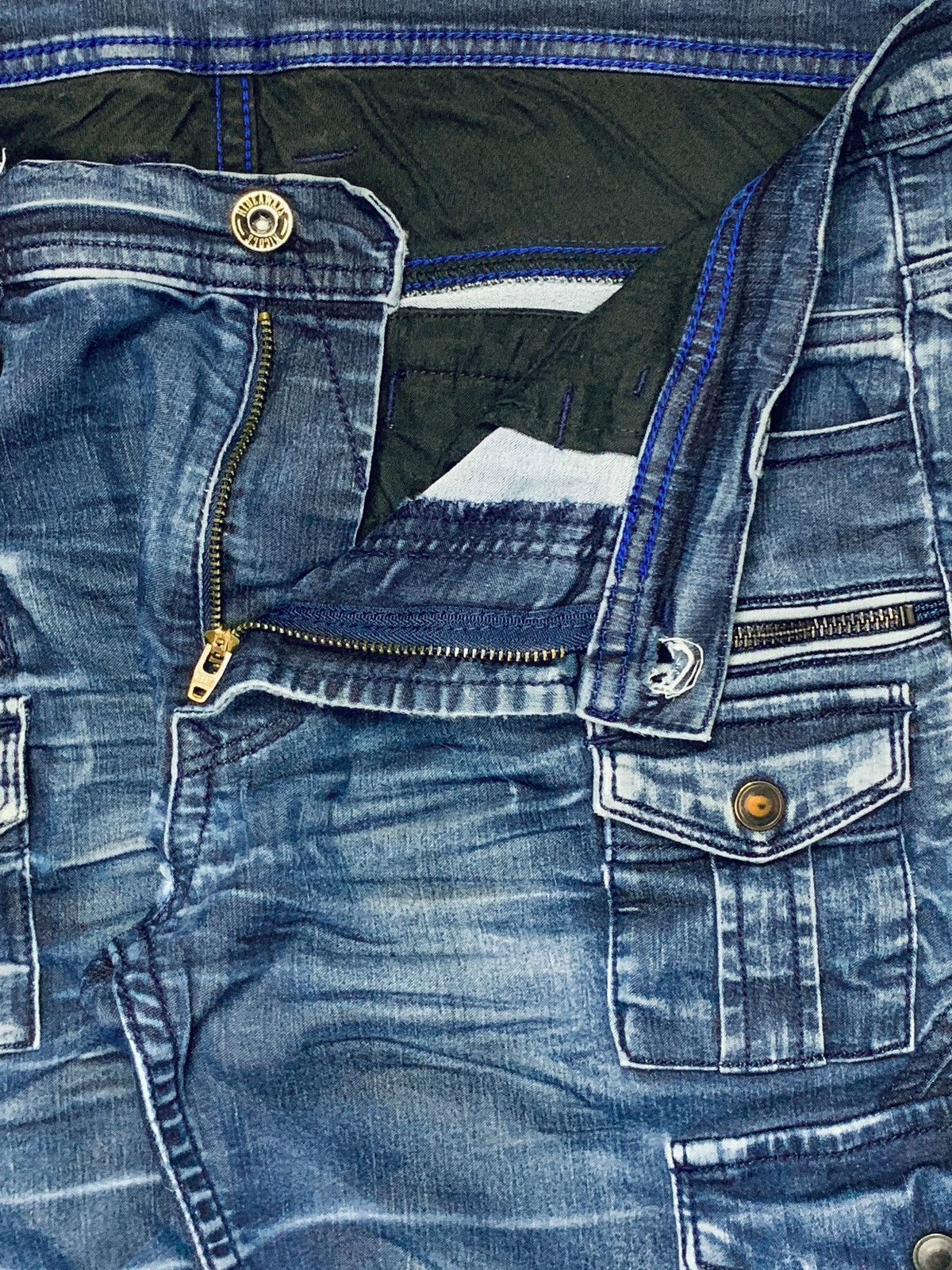 Japanese Brand × Nicole Club Vintage Japanese Nicole Tactical Bondage Cargo Denim Pants Size US 32 / EU 48 - 11 Thumbnail