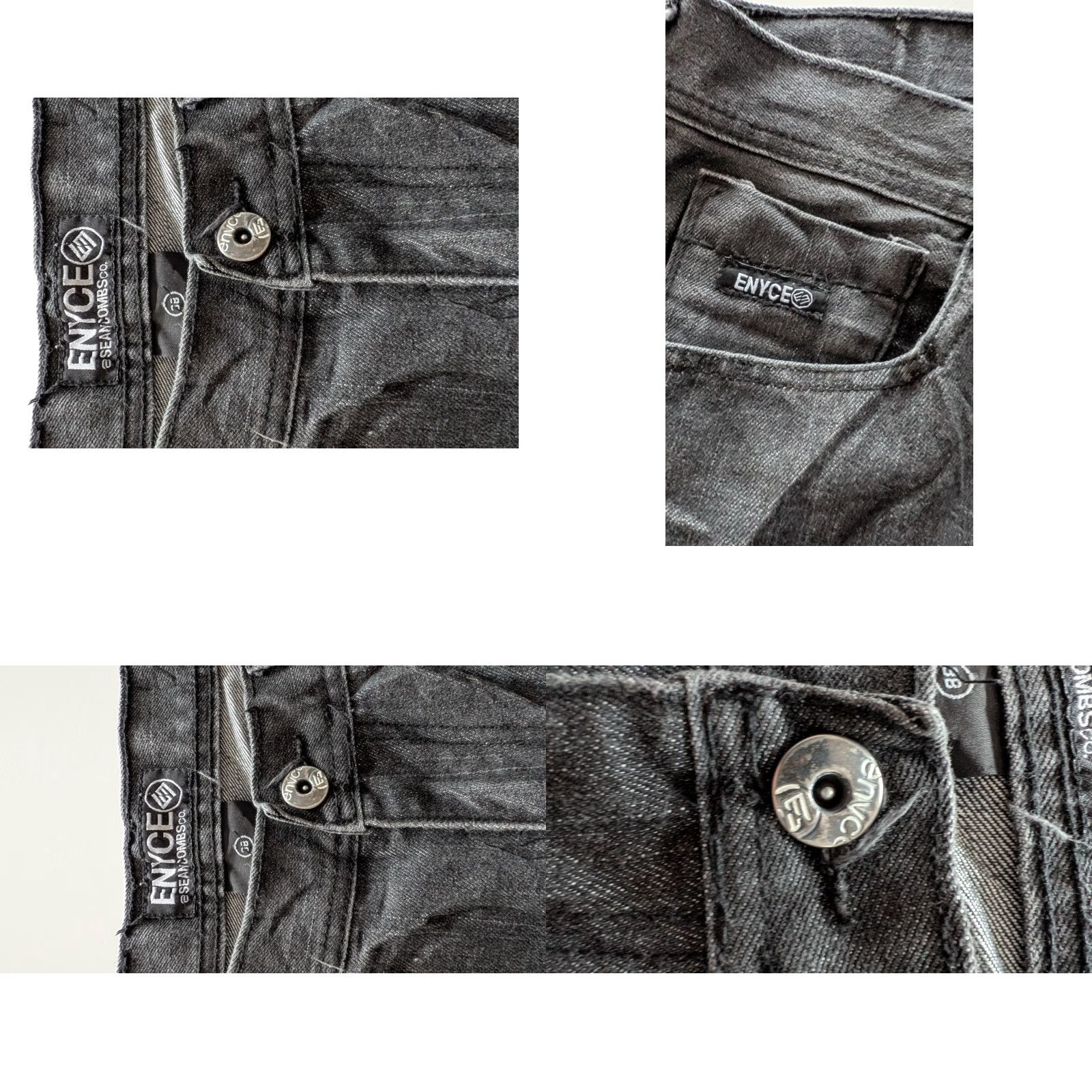 Enyce Enyce by Sean Combs Co. Men’s Jeans – Black Denim W38 L32 Jeans Mens XS? Size US 38 / EU 54 - 8 Thumbnail