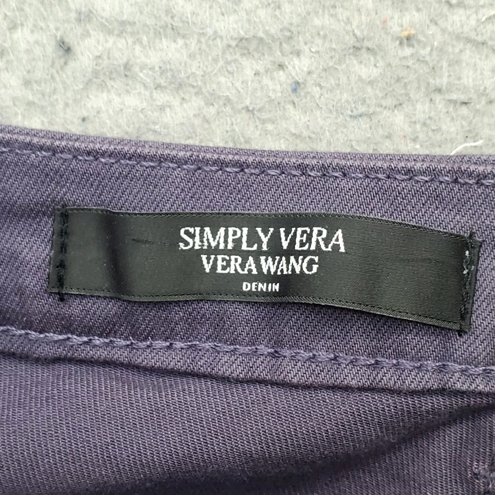 Vintage Simply Vera Vera Wang Capri Jeans Womens 6 Purple Mid Rise Ankle Slit Straight Size 28" / US 6 / IT 42 - 7 Thumbnail