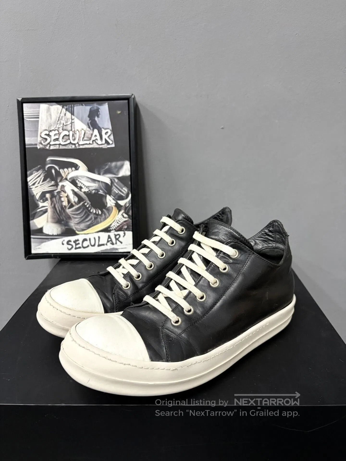 Rick Owens Rick Owens 16SS Men's Black White Low. Size US 7.5 / EU 40-41 - 1 Thumbnail