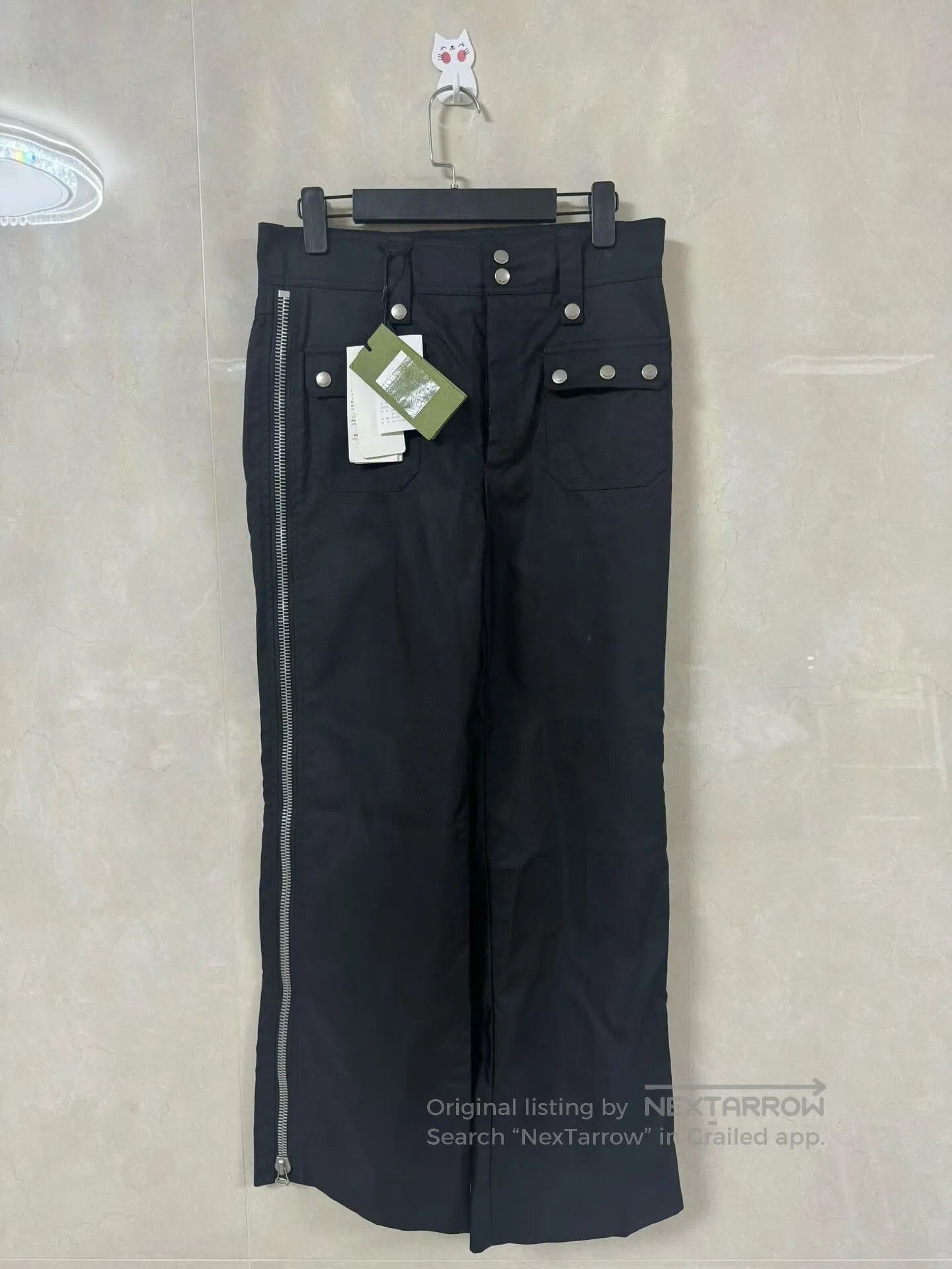 Gucci Gucci Black Side Zip Trousers. Size US 30 / EU 46 - 1 Thumbnail