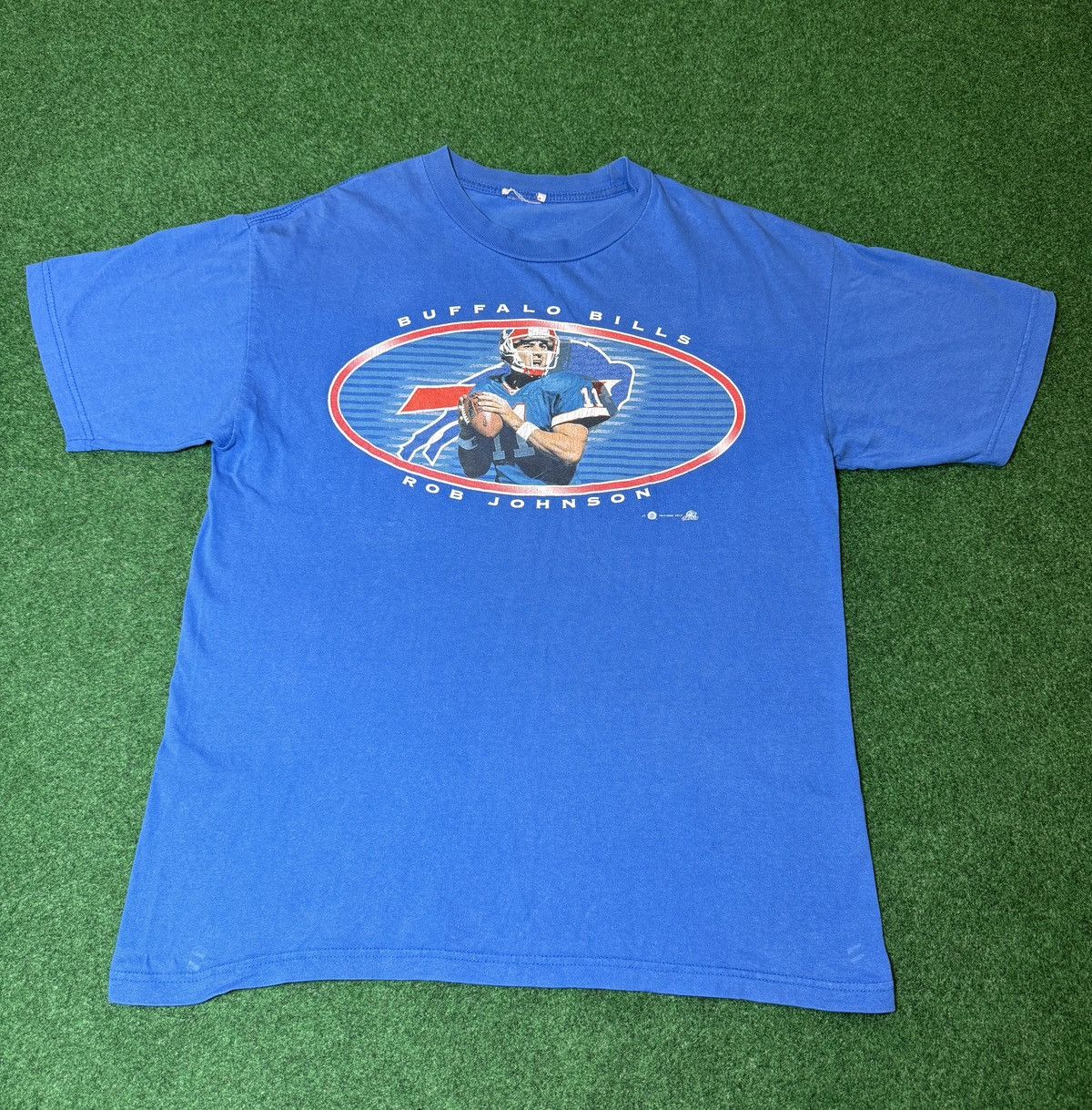 NFL × Vintage Vintage Buffalo Bills Rob Johnson #11 NFL Large T Shirt Size US L / EU 52-54 / 3 - 1 Thumbnail