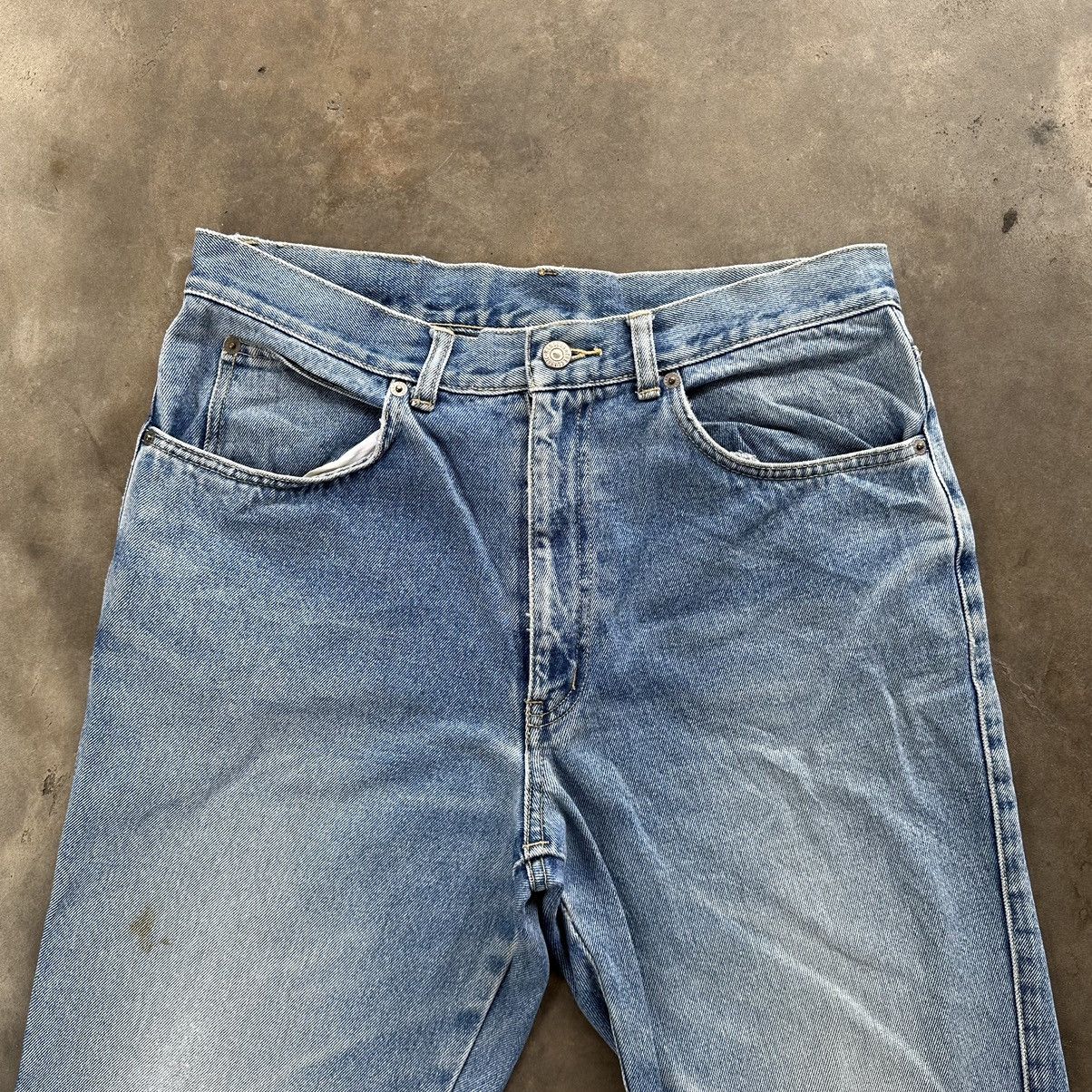 Japanese Brand Vintage Japanese Members Faded Denim Jean Pant W31 Size US 31 - 3 Thumbnail