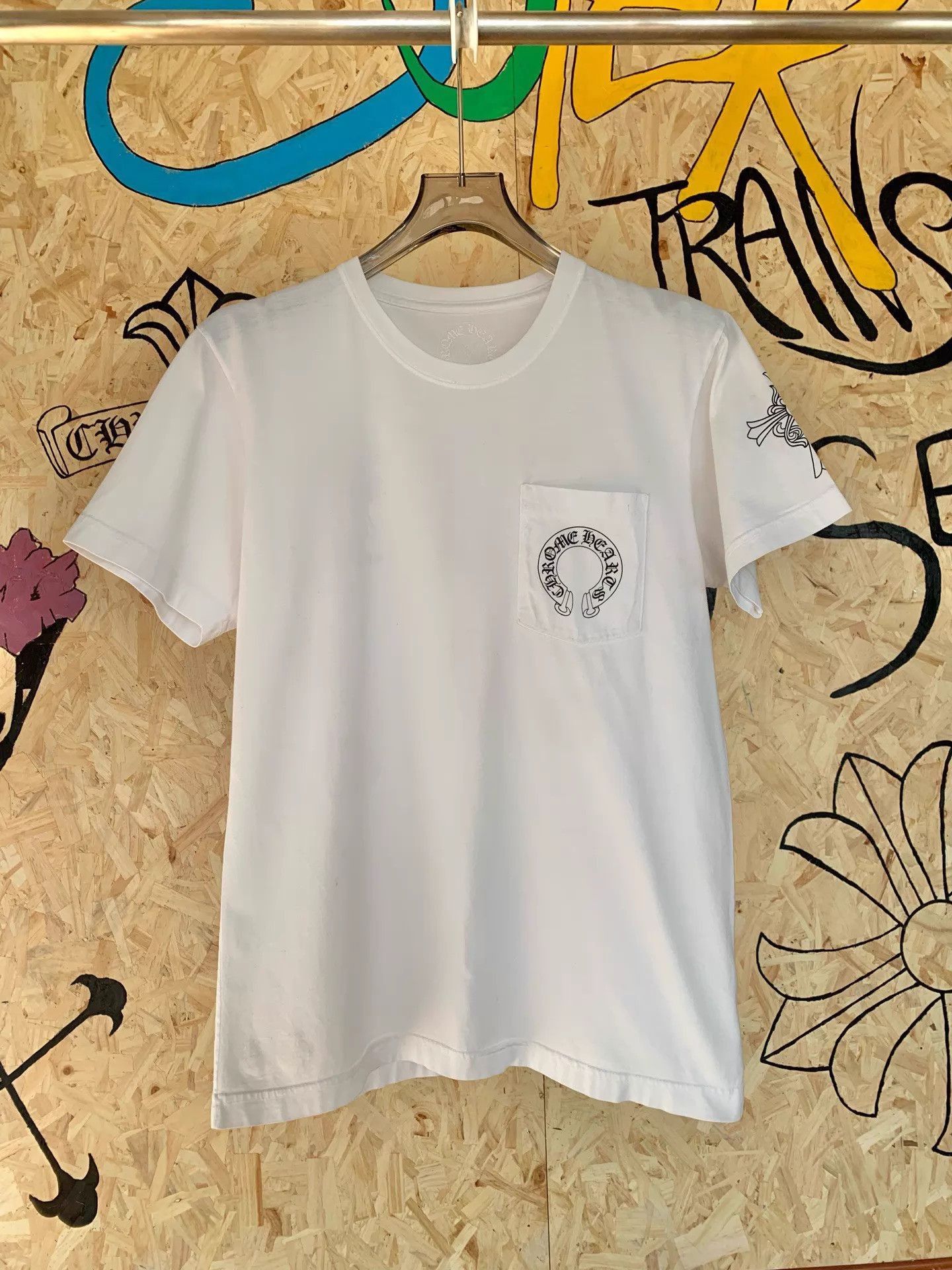 Chrome Hearts White Short Sleeve T-Shirt with Pocket Design Size US M / EU 48-50 / 2 - 1 Thumbnail