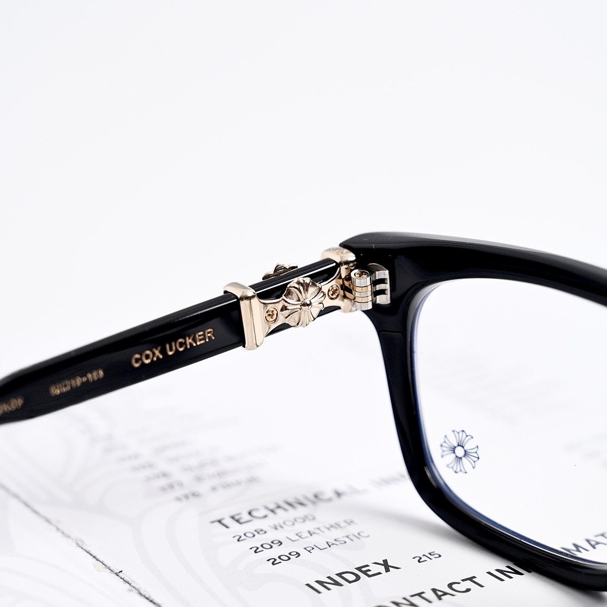 Chrome Hearts CHROME HEARTS COX UCKER BLACK 18K GOLD PLATED GLASSES Size ONE SIZE - 5 Thumbnail