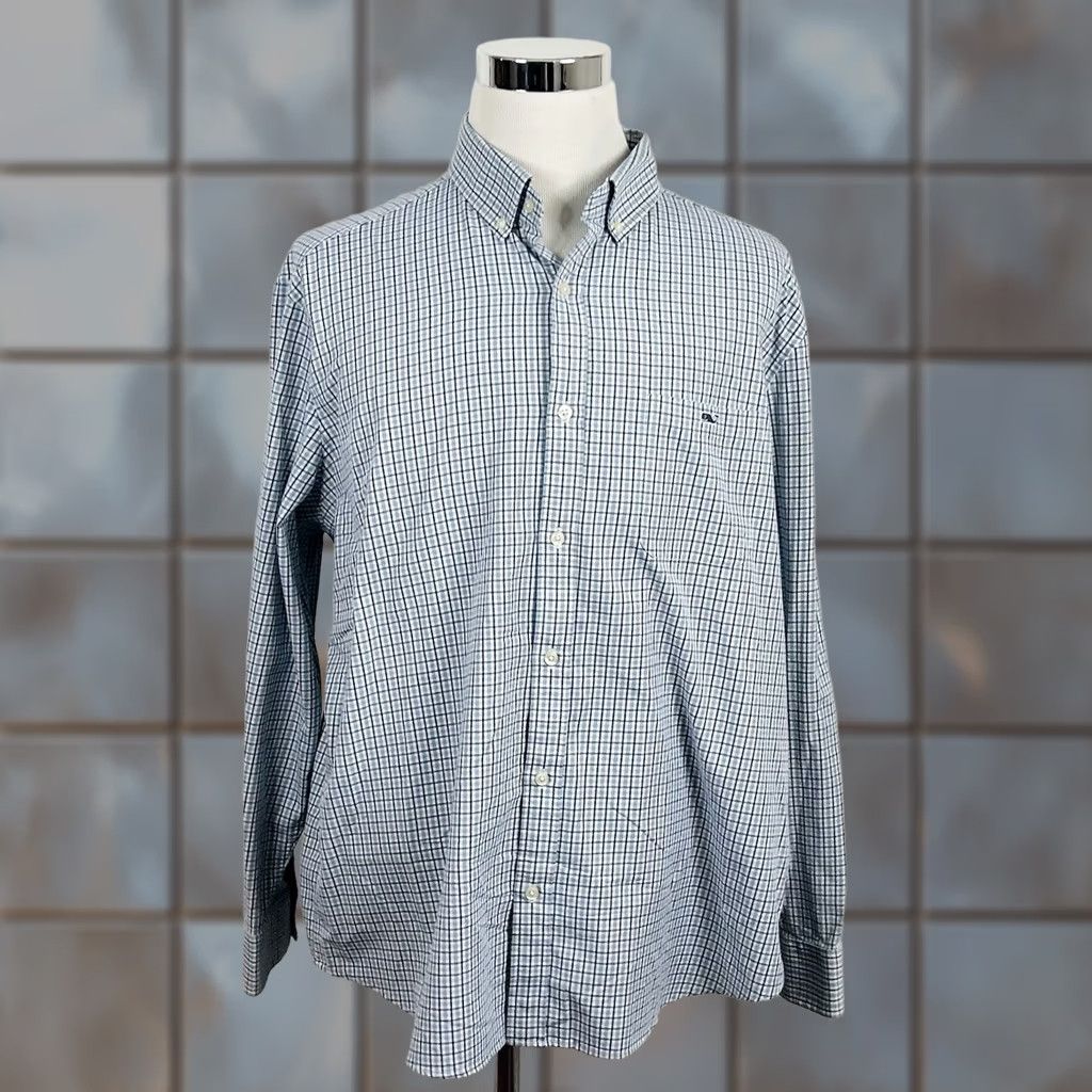 Vineyard Vines Vineyard Vines Tucker Shirt 2XL Classic Fit Button-Front Plaid Blue White Shirt Mens Regular Long Sleeve Size US XXL / EU 58 / 5 - 1 Thumbnail