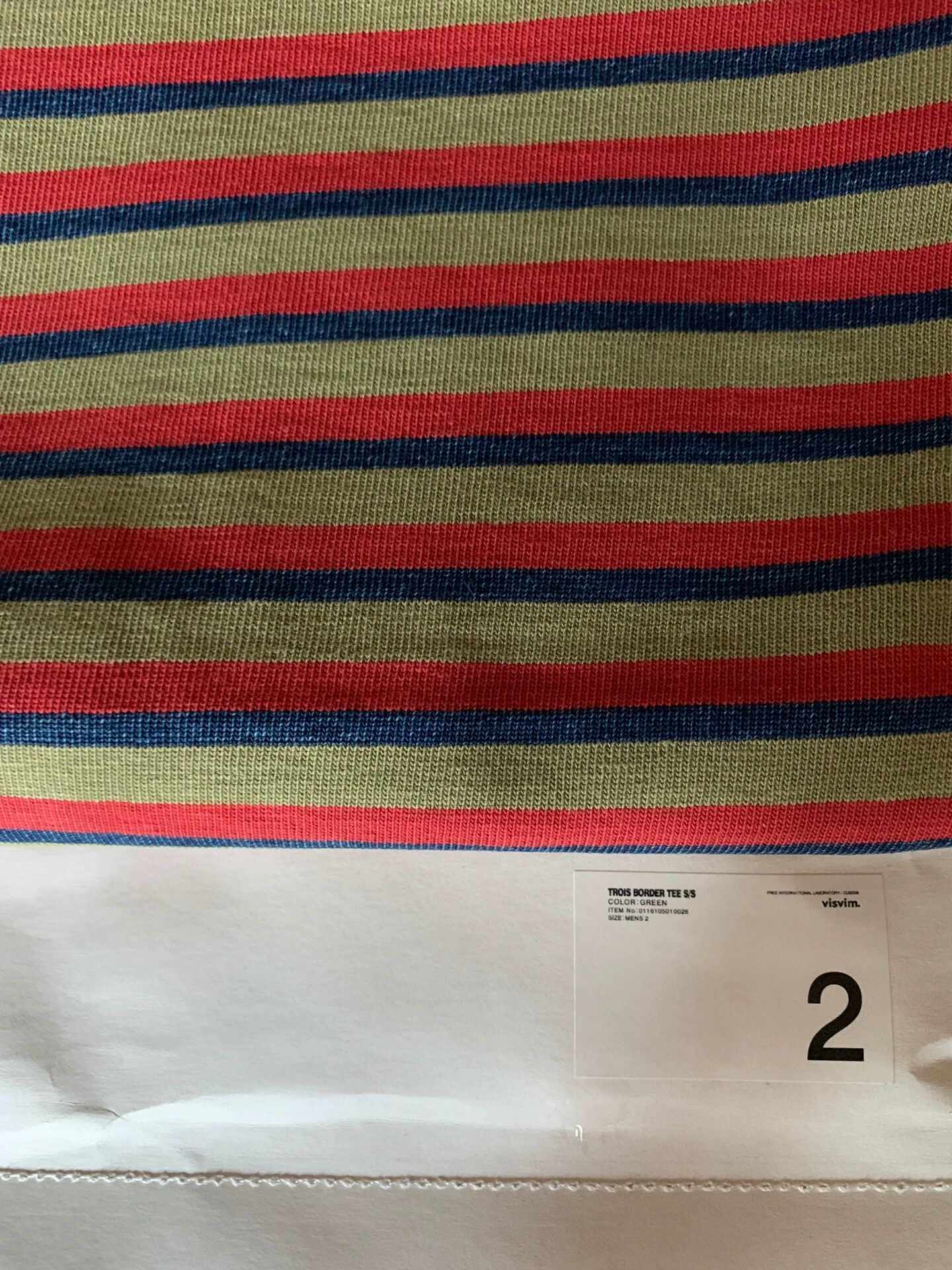 Visvim visvim trois border tee size 2 new with accessories Size US M / EU 48-50 / 2 - 6 Thumbnail