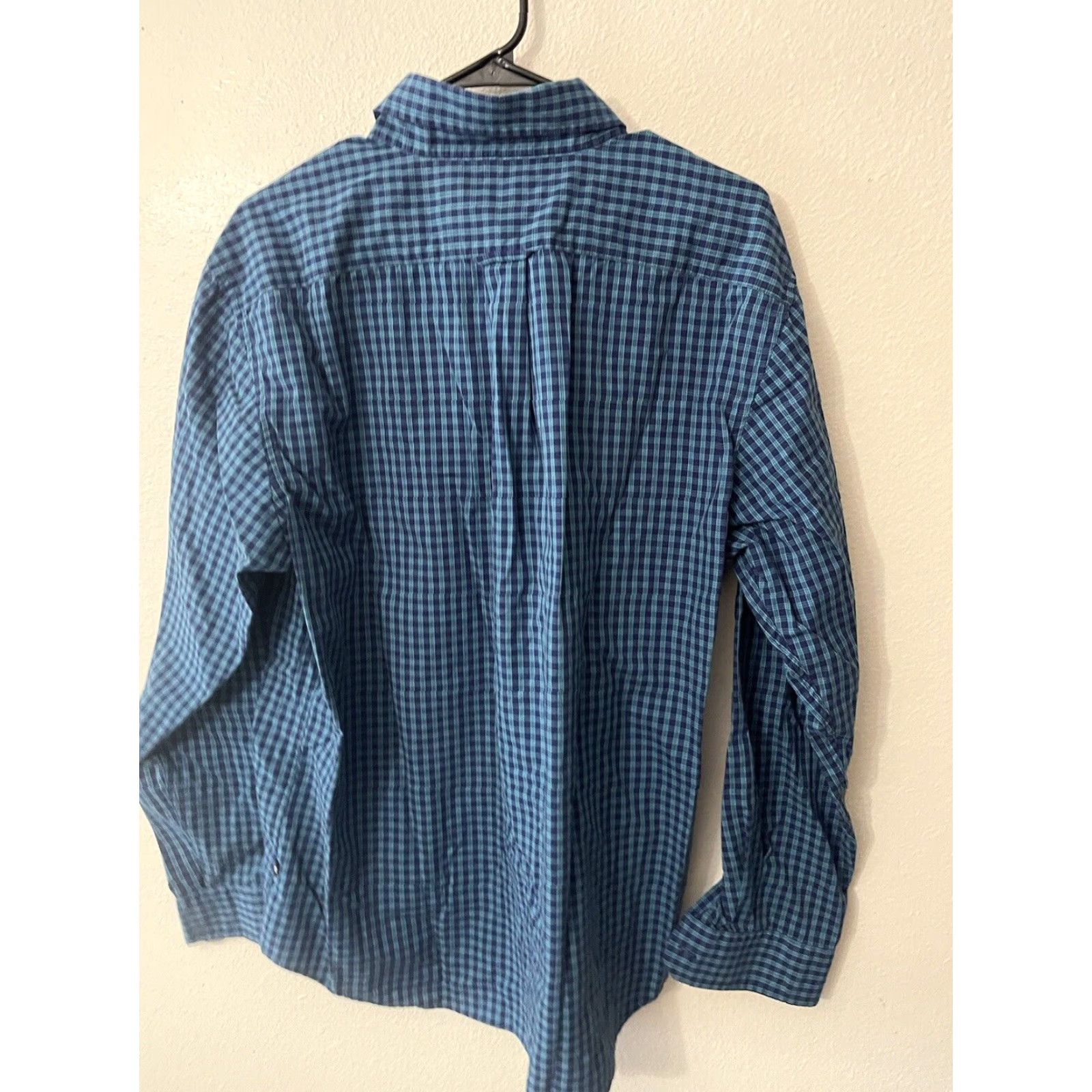 Nautica Nautica XL Blue Button-Up Shirt w/Gingham Print Long Sleeve EUC - Men, XL, Blue, Button-Front, Check, Nautica, Vintage? (No,N/A) Size US XL / EU 56 / 4 - 3 Thumbnail