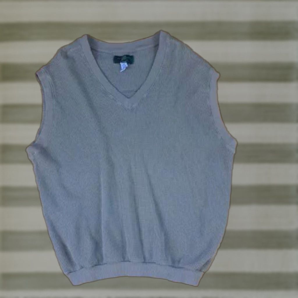 Orvis Orvis Mens Sweater Vest V-Neck Cotton Knit Brown Tan Large L Size US L / EU 52-54 / 3 - 1 Thumbnail