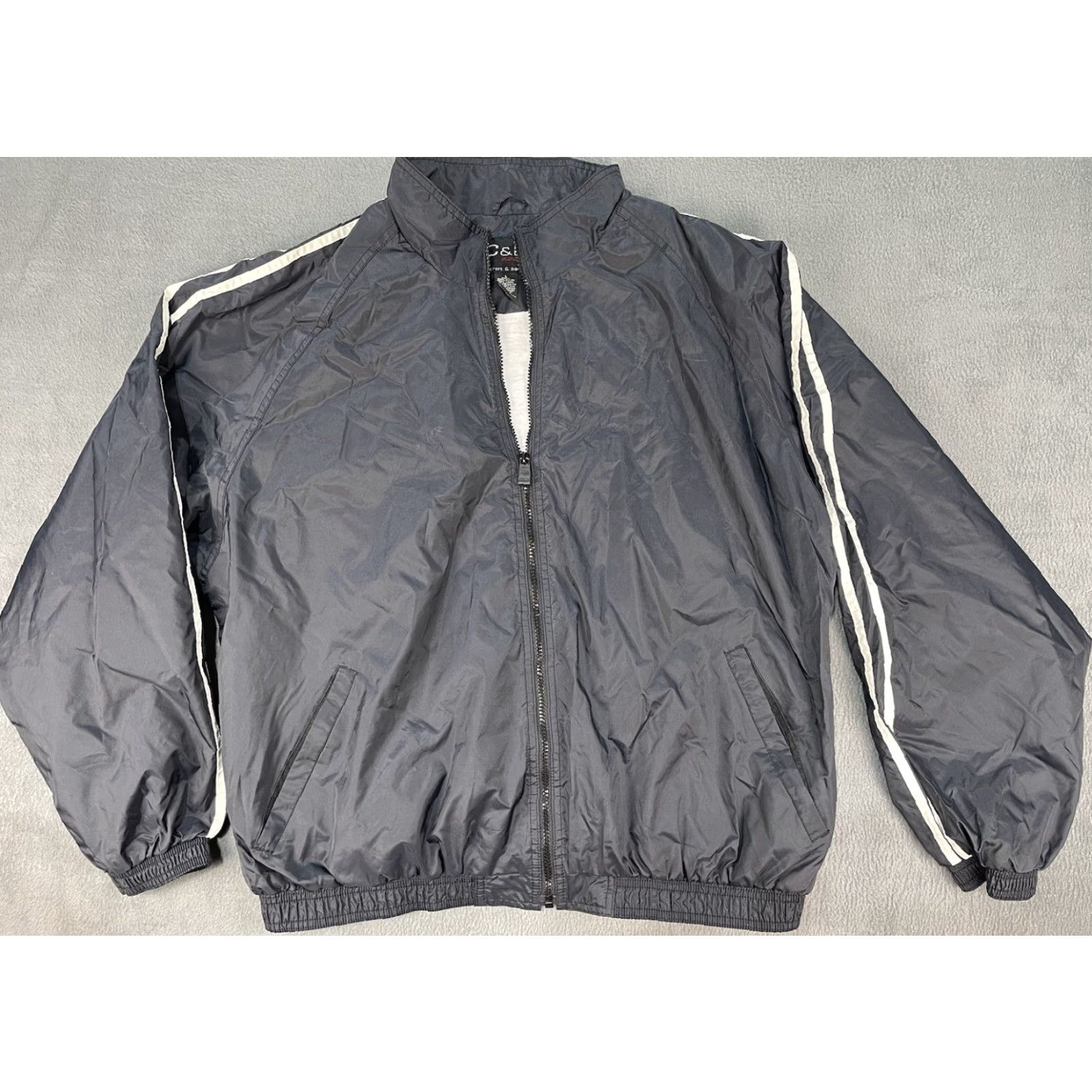 Croft & Barrow VINTAGE Croft & Barrow Windbreaker Jacket Black Zip Up Hooded L Unisex Adults Size L / US 10 / IT 46 - 2 Thumbnail