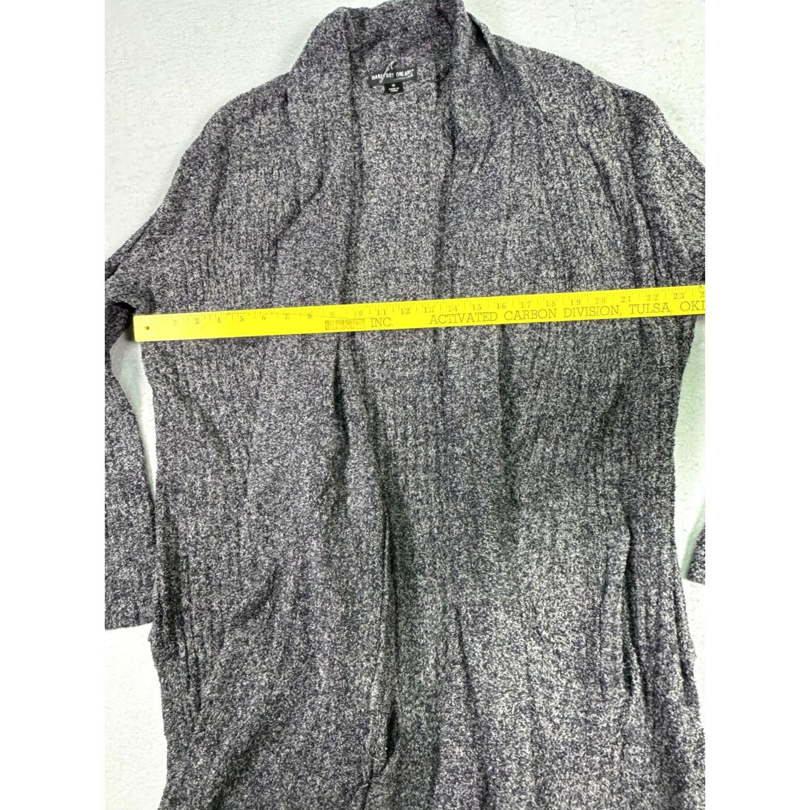 Vintage Barefoot Dreams Sweater Womens 1X Gray CozyChic Lite Open Front Cardigan Duster Size XL / US 12-14 / IT 48-50 - 4 Thumbnail