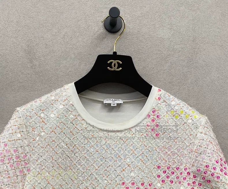 Chanel Chanel White sequin short sleeves Size XS / US 0-2 / IT 36-38 - 4 Thumbnail