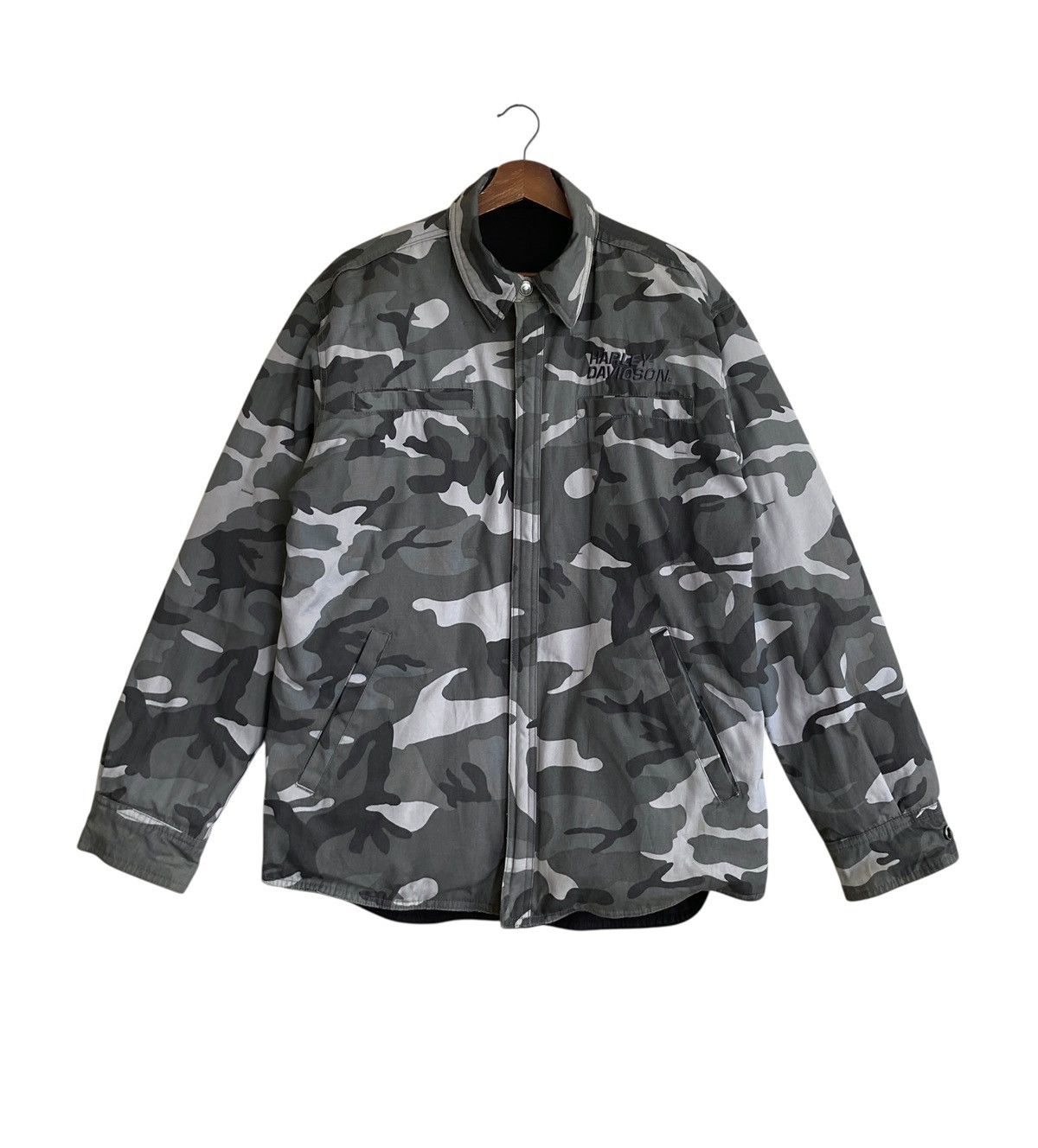 Harley Davidson Vintage Harley Davidson Camouflage Reversible Jacket 1990s Size US S / EU 44-46 / 1 - 3 Thumbnail