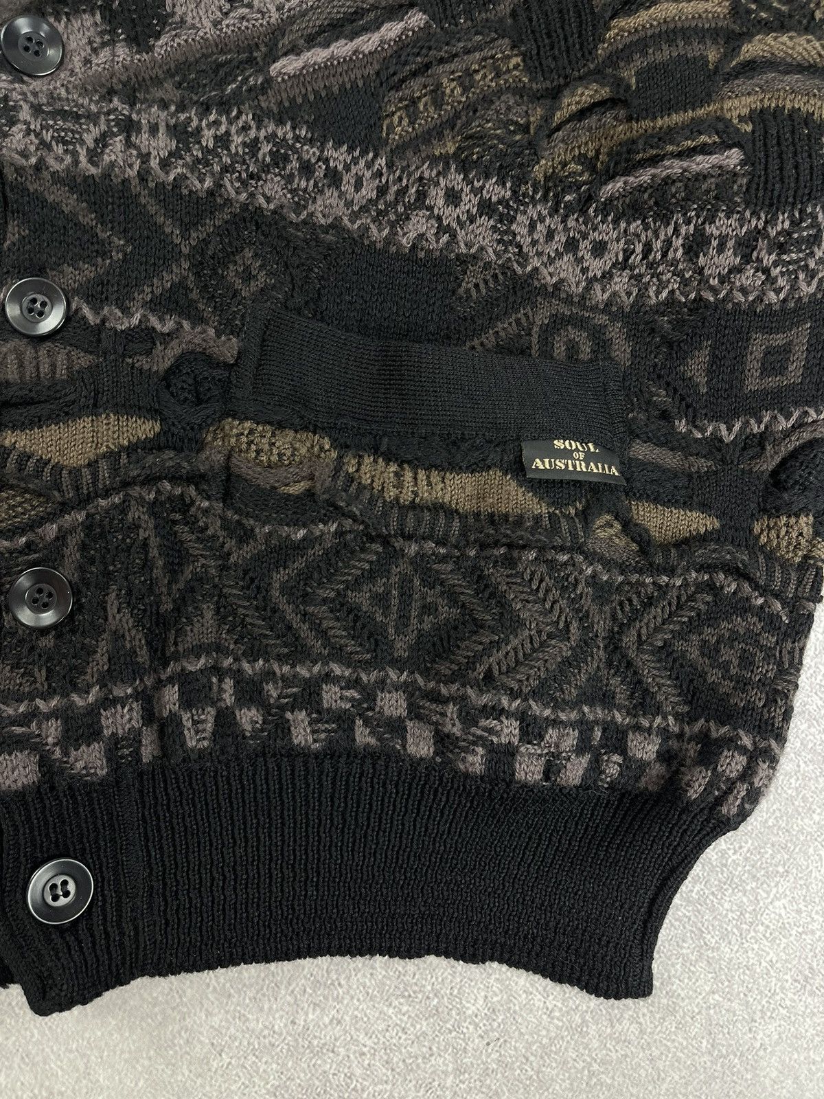 Coogi × Vintage Vintage Coogi Soul of Australia Knit Sweater Cardigan Size US XL / EU 56 / 4 - 4 Thumbnail