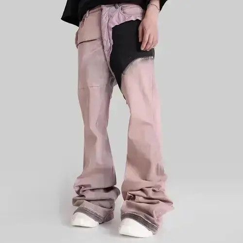 Japanese Brand VIBE Ribbons Dirty Washed Baggy Jeans Pants streetwear y2k Size US 34 / EU 50 - 5 Thumbnail