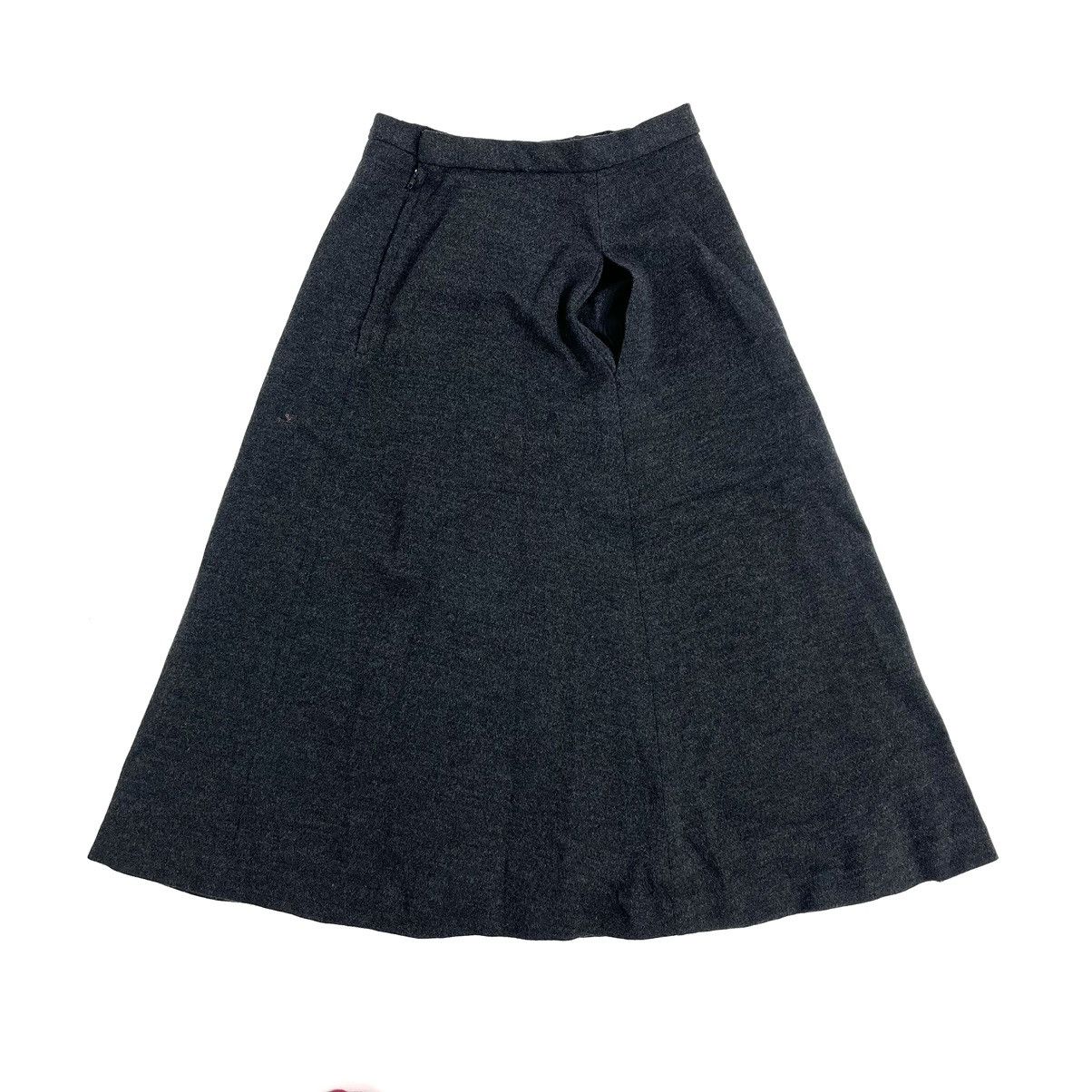 Comme des Garcons 1990s Vintage Comme Des Garcons CDG Midi Skirt Charcoal Size 25" / US 0 / IT 36 - 4 Thumbnail