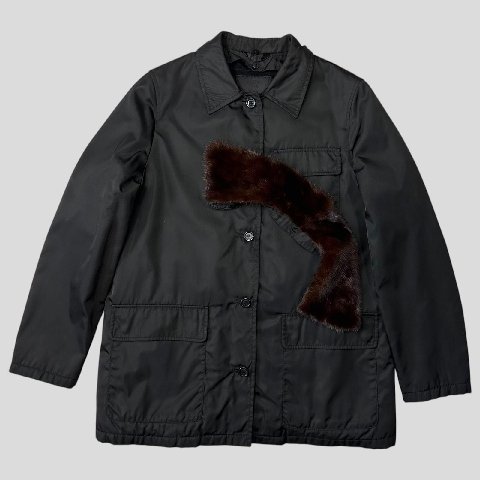 Prada Prada 1999 3 in 1 Mink Fur Ballistic Nylon Chore Coat - M Size US M / EU 48-50 / 2 - 3 Thumbnail
