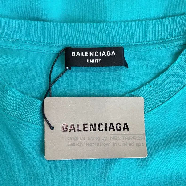 Balenciaga Balenciaga Teal Short Sleeve Size US S / EU 44-46 / 1 - 5 Thumbnail