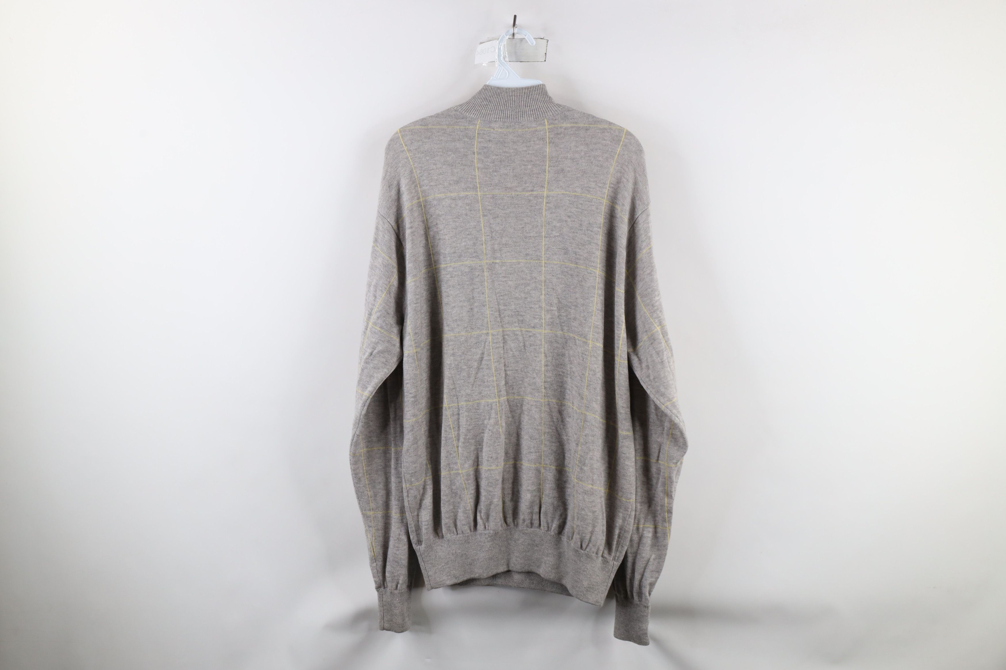 Peter Millar × Vintage Peter Millar Cashmere Knit Half Zip Pullover Sweater Plaid Size US L / EU 52-54 / 3 - 7 Thumbnail