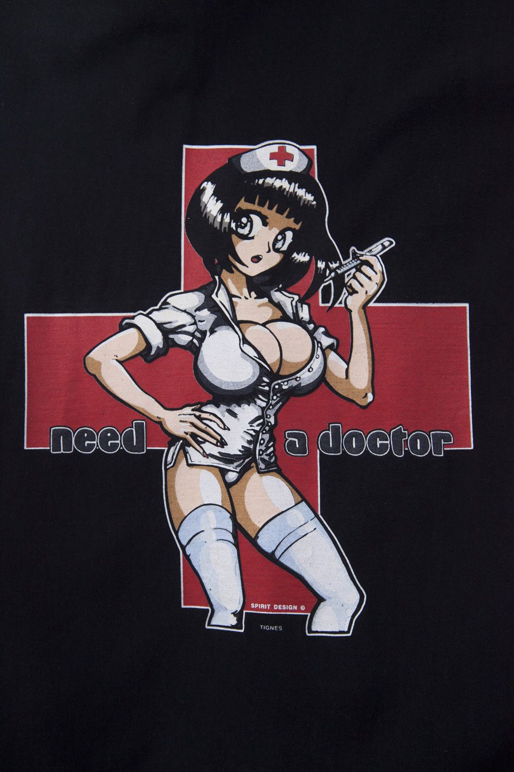 Vintage Vintage 1990's Spirit "Need a doctor" t-shirt Size US XL / EU 56 / 4 - 5 Thumbnail